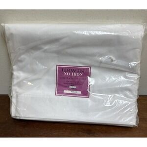 Vtg Erwin No Iron Combed Cotton Full Flat Sheet & Pillowcases Made USA NEW NOS